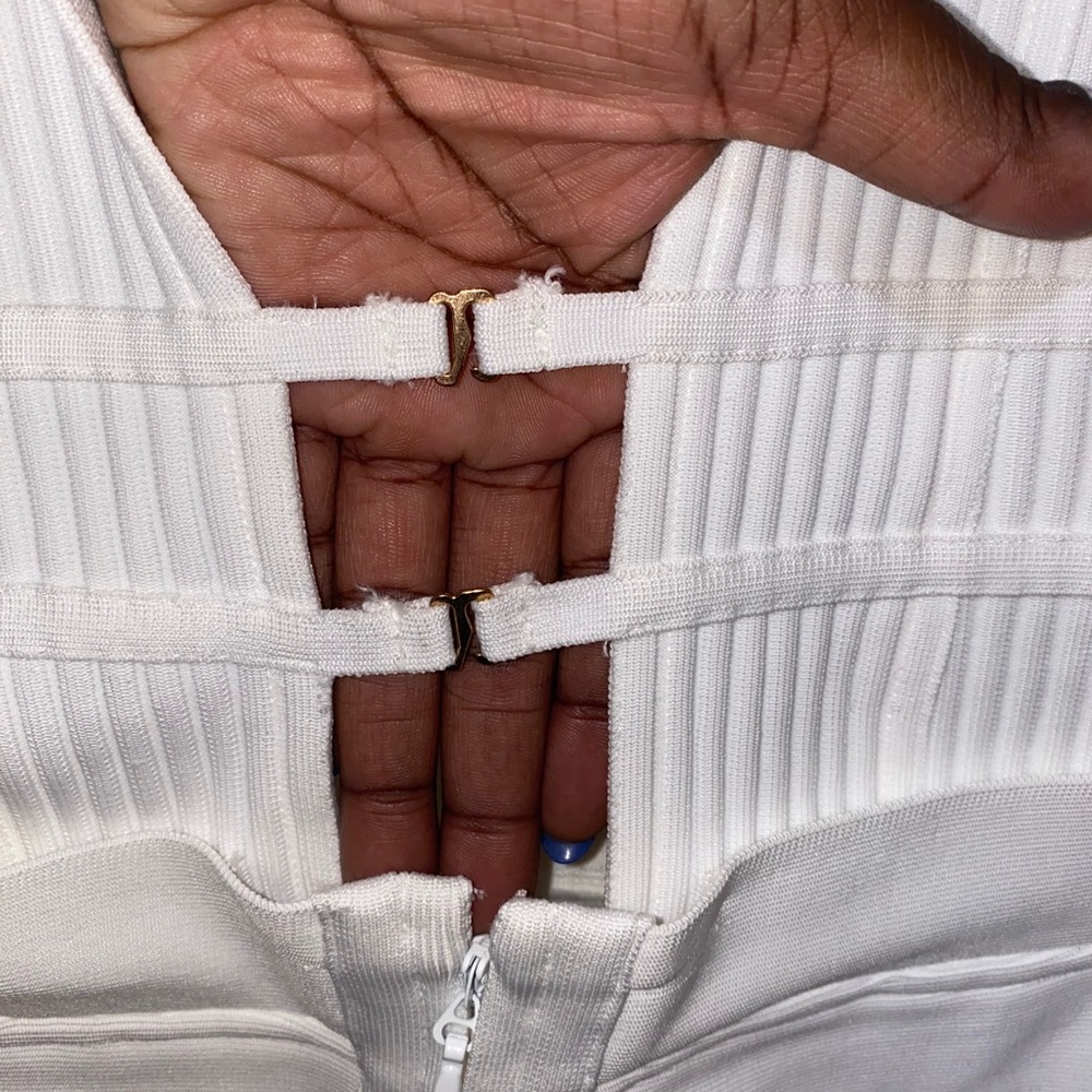 White Bandage Midi Dress - Picture 2 of 5